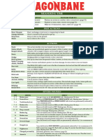 Dragonbane Reference Sheet