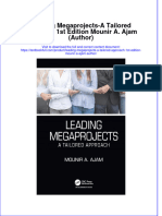 PDF Leading Megaprojects A Tailored Approach 1St Edition Mounir A Ajam Author Ebook Full Chapter