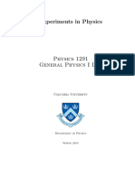 Experiments in Physics Physics 1291 General Physics I Lab ( PDFDrive )