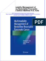 PDF Multimodality Management of Borderline Resectable Pancreatic Cancer 1St Edition Matthew H G Katz Ebook Full Chapter