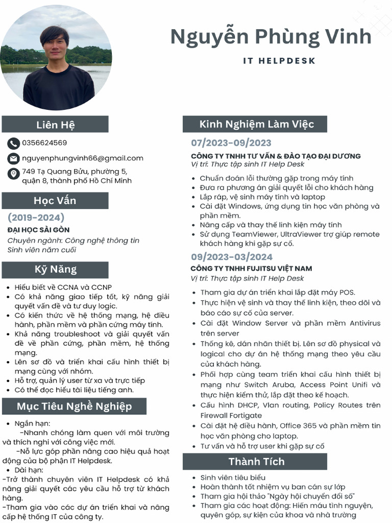 IT Helpdesk - NguyenPhungVinh | PDF