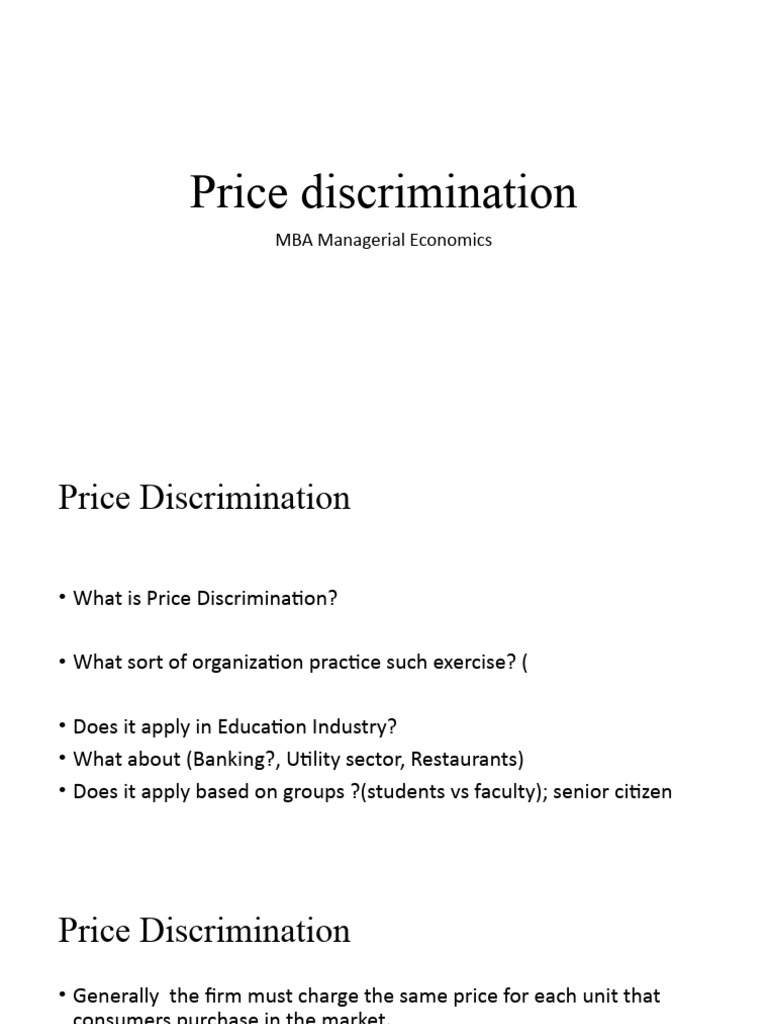 Price Discrimination Strategies Explained | PDF | Price Discrimination ...