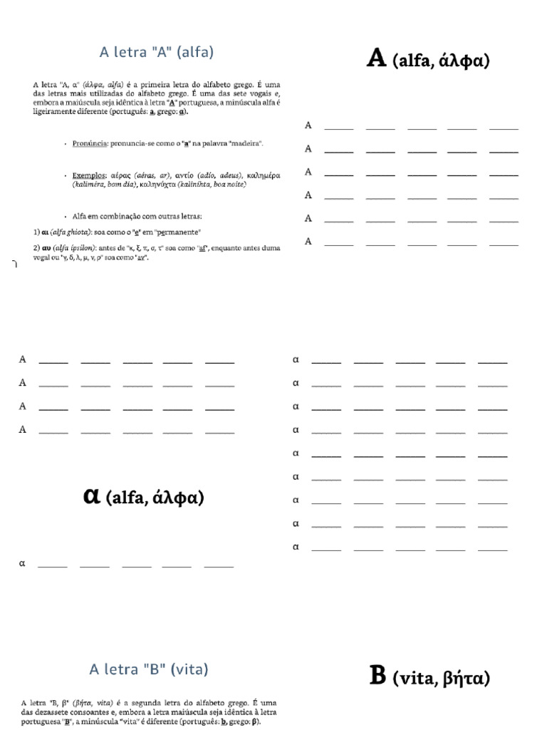 Alphabeto Grego Pdf