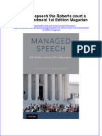 Textbook Managed Speech The Roberts Court S First Amendment 1St Edition Magarian Ebook All Chapter PDF