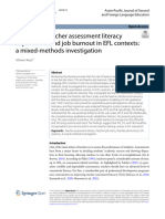 2024-The role of teacher assessment literacy in job stress and job burnout in EFL contexts a mixed‑methods investigation