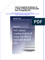 Download textbook Multi Physics Coupling Analysis Of Clayey Core Wall Of High Earth Rockfill Dam Yongkang Wu ebook all chapter pdf 