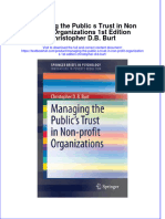 Full Chapter Managing The Public S Trust in Non Profit Organizations 1St Edition Christopher D B Burt PDF