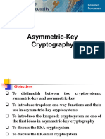 7. Asymmetric key cryptography