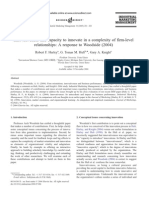 Innovativeness and Capacity To Innovate in A Complexity of Firm-Level Relationships A Response To Woodside