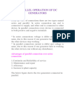 Arallel Operation of Dc Generators