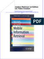 Download textbook Mobile Information Retrieval 1St Edition Prof Fabio Crestani ebook all chapter pdf 