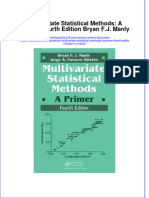 Textbook Multivariate Statistical Methods A Primer Fourth Edition Bryan F J Manly Ebook All Chapter PDF