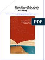 Textbook Narrating Citizenship and Belonging in Anglophone Canadian Literature Katja Sarkowsky Ebook All Chapter PDF