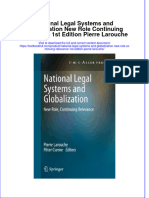 Textbook National Legal Systems and Globalization New Role Continuing Relevance 1St Edition Pierre Larouche Ebook All Chapter PDF