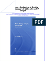 Download textbook Music Theory Analysis And Society Selected Essays 1St Edition Robert P Morgan ebook all chapter pdf 