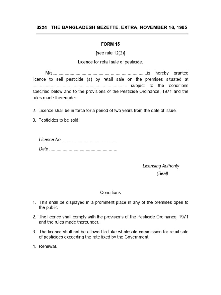 Editable_License for Retail Sale of Pesticides (Form15)_converted PDF