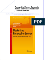 Textbook Marketing Renewable Energy Concepts Business Models and Cases 1St Edition Carsten Herbes Ebook All Chapter PDF