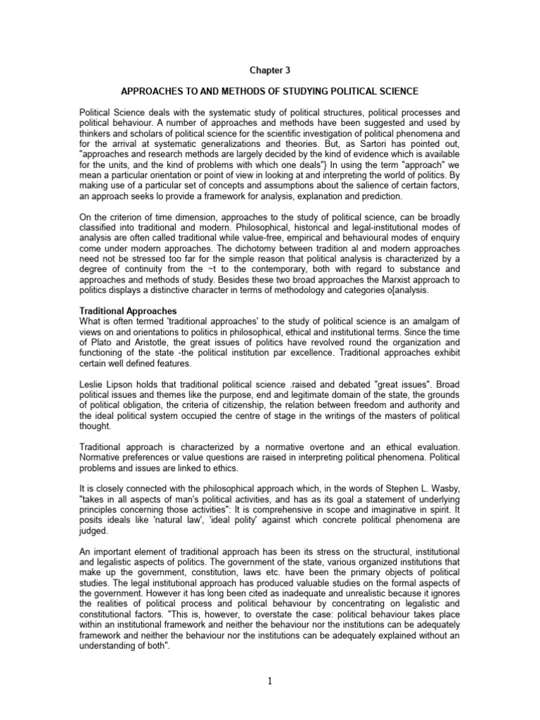 Political Science Study Methods | PDF | Science | System