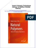 Textbook Natural Polymers Industry Techniques and Applications 1St Edition Ololade Olatunji Ebook All Chapter PDF