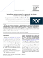 National Innovation System in Less Successful Developing Countries The Case of Thailand