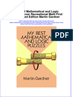 Download pdf My Best Mathematical And Logic Puzzles Dover Recreational Math First Thus Used Edition Martin Gardner ebook full chapter 