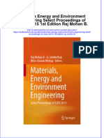 Textbook Materials Energy and Environment Engineering Select Proceedings of Icace 2015 1St Edition Raj Mohan B Ebook All Chapter PDF