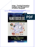 Download textbook Nanotoxicology Toxicity Evaluation Risk Assessment And Management First Edition Dasgupta ebook all chapter pdf 