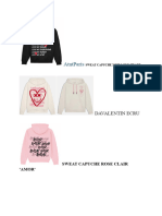 AtntParis SWEAT CAPUCHE NOIR LOVE HEART