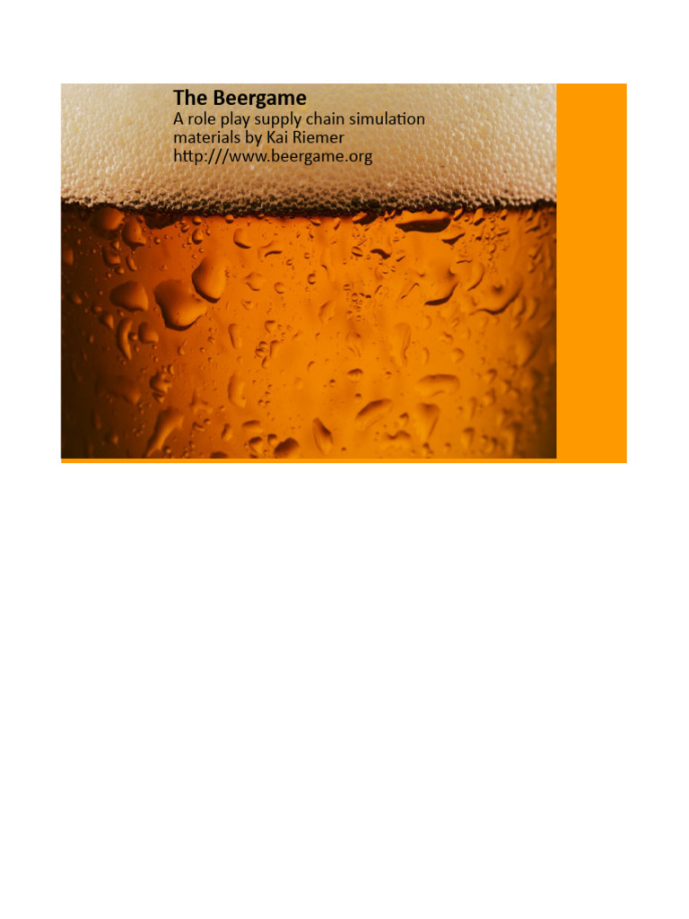 Beer Game Supply Chain Simulation | PDF | Economies | Production And ...