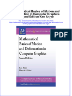 Download textbook Mathematical Basics Of Motion And Deformation In Computer Graphics Second Edition Ken Anjyo ebook all chapter pdf 