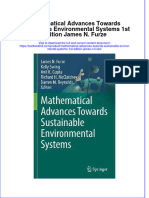 Download textbook Mathematical Advances Towards Sustainable Environmental Systems 1St Edition James N Furze ebook all chapter pdf 