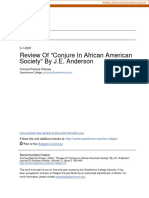 Review of "Conjure in African American Society" by J.E. Anderson