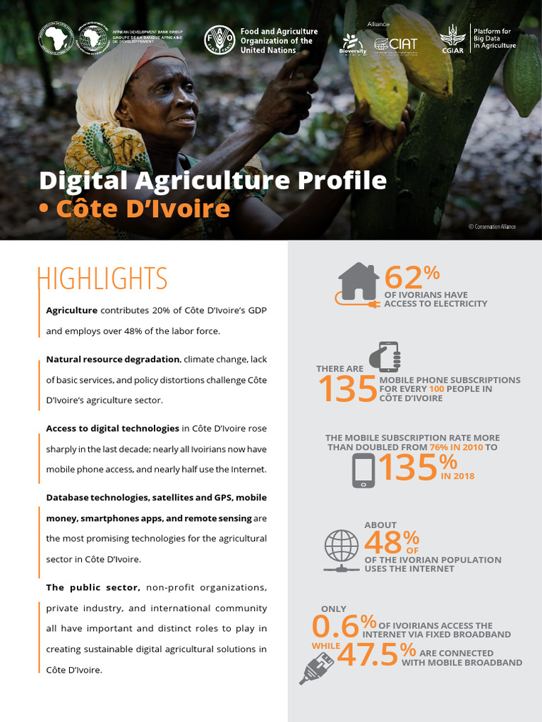 FAO Digital Agriculture Cote Divoire | PDF | Agriculture | Ivory Coast