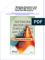 PDF Network Modeling Simulation and Analysis in Matlab Theory and Practices Dac Nhuong Le Ebook Full Chapter