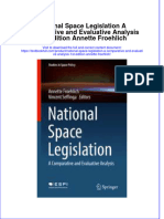 Download textbook National Space Legislation A Comparative And Evaluative Analysis 1St Edition Annette Froehlich ebook all chapter pdf 