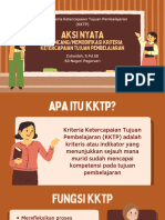 Topik Kriteria Ketercapaian Tujuan Pembelajaran (KKTP) - Merancang KKTP