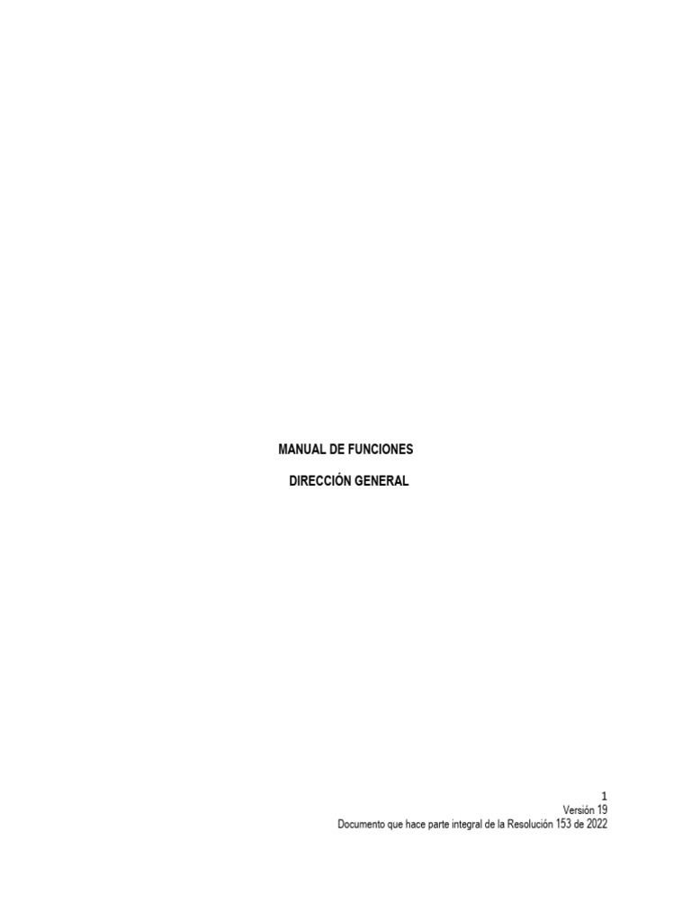 Manual de Funciones y Competencias Laborales | PDF | Planificación ...