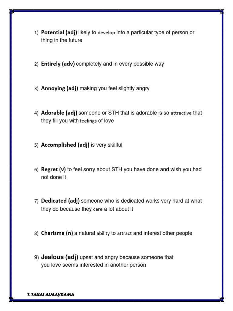 Spanish 3 Unit 3b Vocab