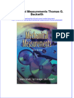 Textbook Mechanical Measurements Thomas G Beckwith Ebook All Chapter PDF