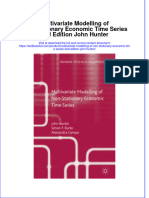 Textbook Multivariate Modelling of Non Stationary Economic Time Series 2Nd Edition John Hunter Ebook All Chapter PDF