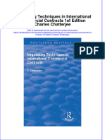 Download textbook Negotiating Techniques In International Commercial Contracts 1St Edition Charles Chatterjee ebook all chapter pdf 
