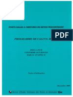 Ponts Dalles à Nervures en Béton Précontraint. Programme de Calcul MCP.el NU (Déc 1992)