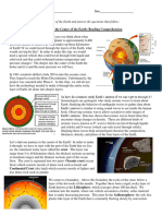 Layers of The Earth Reading Comprehension Worksheet 1