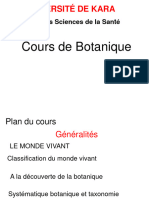 Cours de Botanique - FSS 2021-2022 - 2