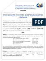 Convocatoria 14 Encuentro de Expresión Científica Estudiantil 2023