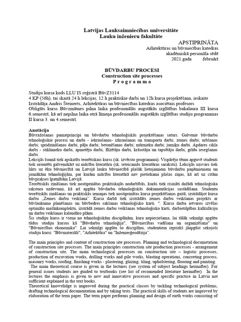 Būvdarbu Procesi - 2022 - II | PDF