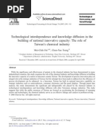 Download Technological interdependence and knowledge diffusion in the building of national innovative capacity The role of Taiwans chemical industry by api-3851548 SN7312052 doc pdf