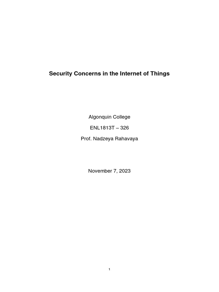 IoT Security Challenges and Solutions | PDF | Internet Of Things ...