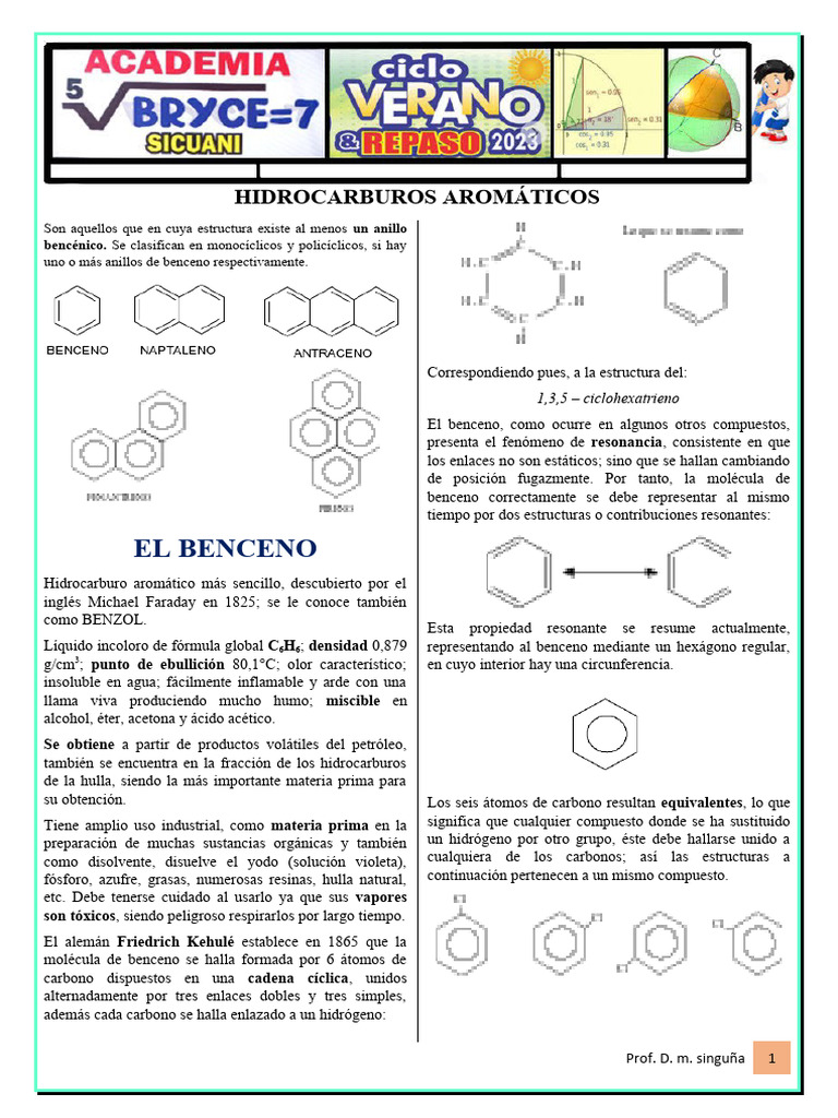 Hidrocarburos Aromáticos y Benceno | PDF | Benceno | Hidrocarburos