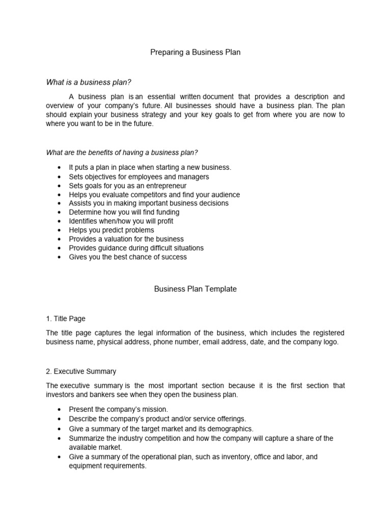 HOW TO WRITE A BUSINESS PLAN TEMPLATE PDF visual data 3